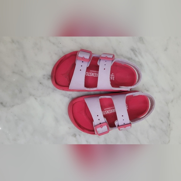 Birkenstock mogamu icy purple/pink. Buckle Sandal. Sz 26 - Picture 1 of 5
